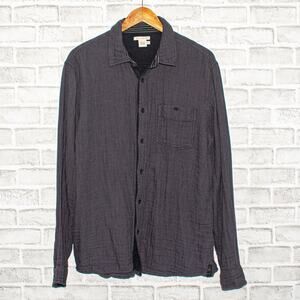 Carbon 2 Cobalt Men's Gauze Cotton Shirt Black Stormy Medium